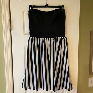 Material Girl Strapless Striped Dress